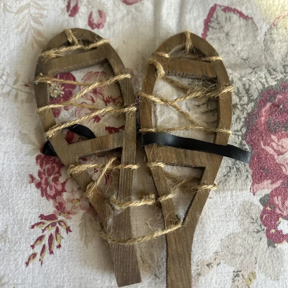 Vintage Doll Snowshoes For 18 Inch Doll Display